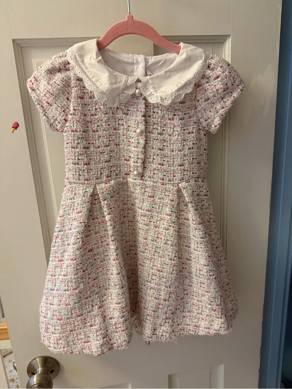 Girls' Pink Tweed Dress Jane and Jack